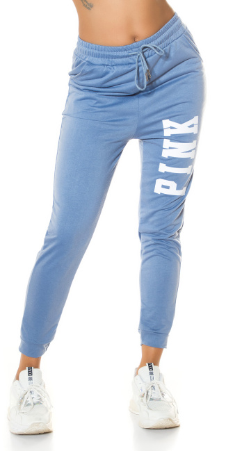 Sporty Jogger with Print Blue